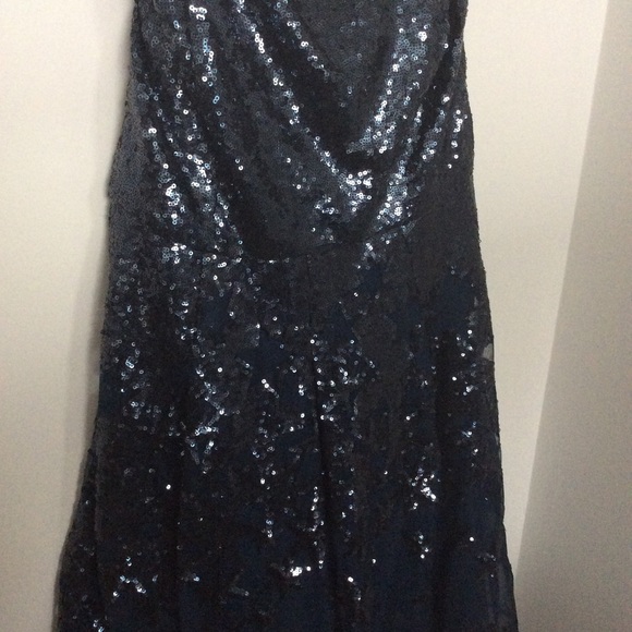 NYandCo Navy Sequin Tulle Cocktail Midi Dress NWOT - Picture 4 of 6